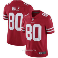 Mens San Francisco 49ers #80 Jerry Rice Game Red Home Vapor Jersey Bestplayer